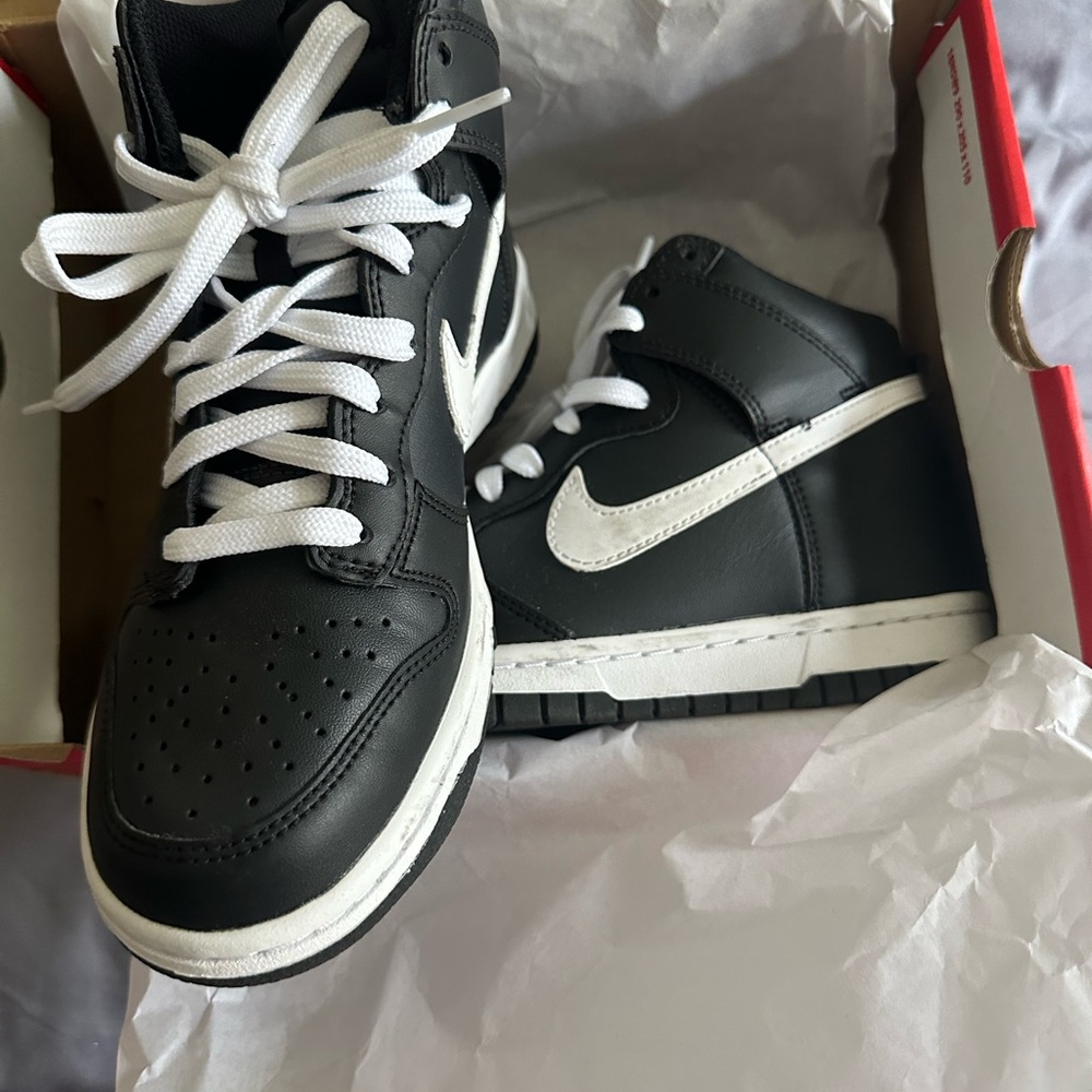 Nike Black and White High-Top Sneakers
